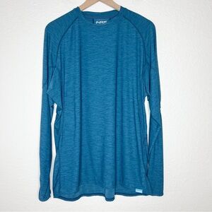 NRS H2Core Silkweight Long Sleeve Shirt Heather Teal Blue UPF 50+ Mens size XL